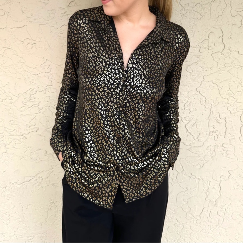 Elliott Lauren Gold Digger Lurex Shirt